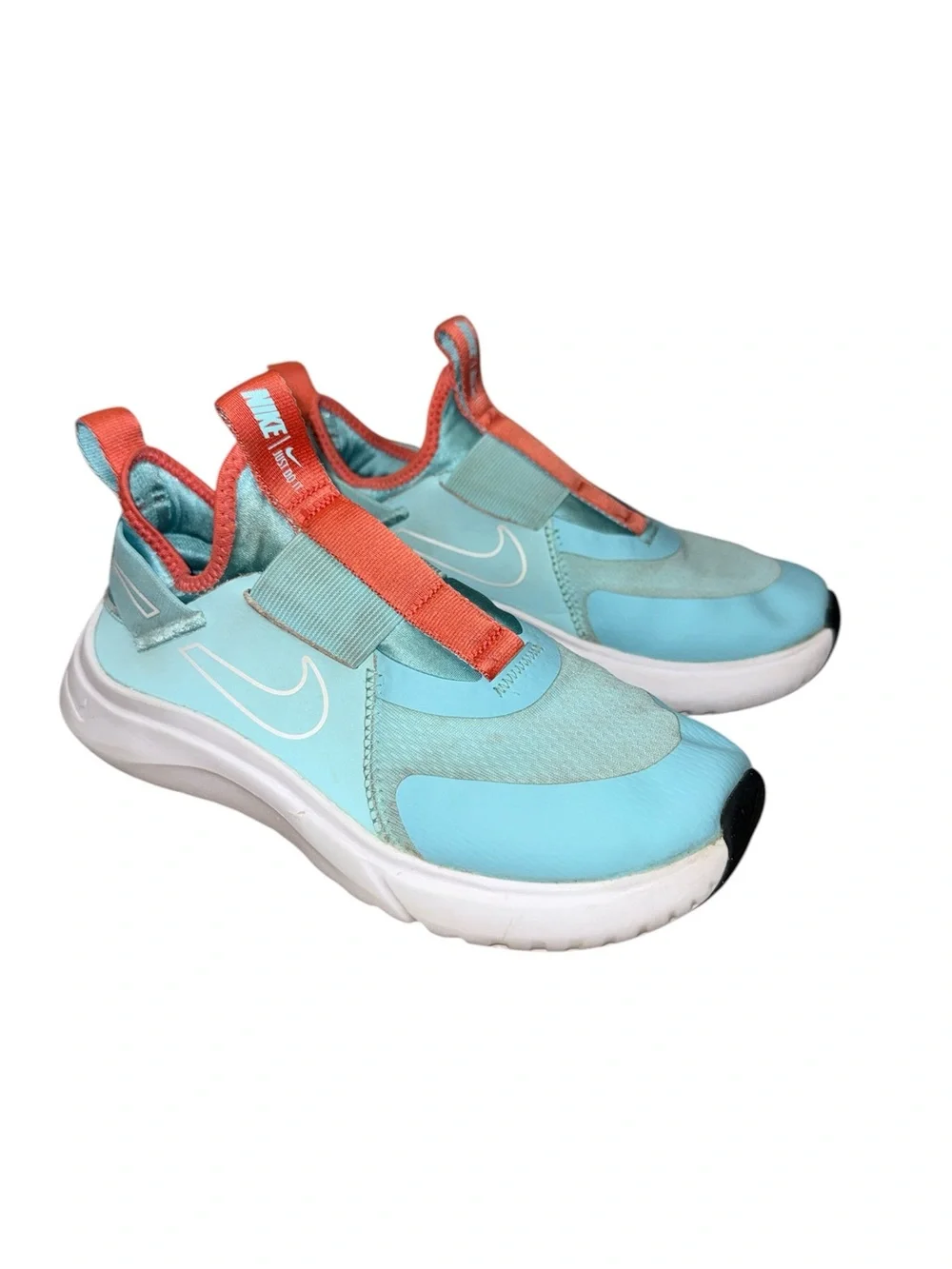 Nike Kids' Flex Runner Slip-On Sneakers - Teal/Coral & Purple Size 3.5